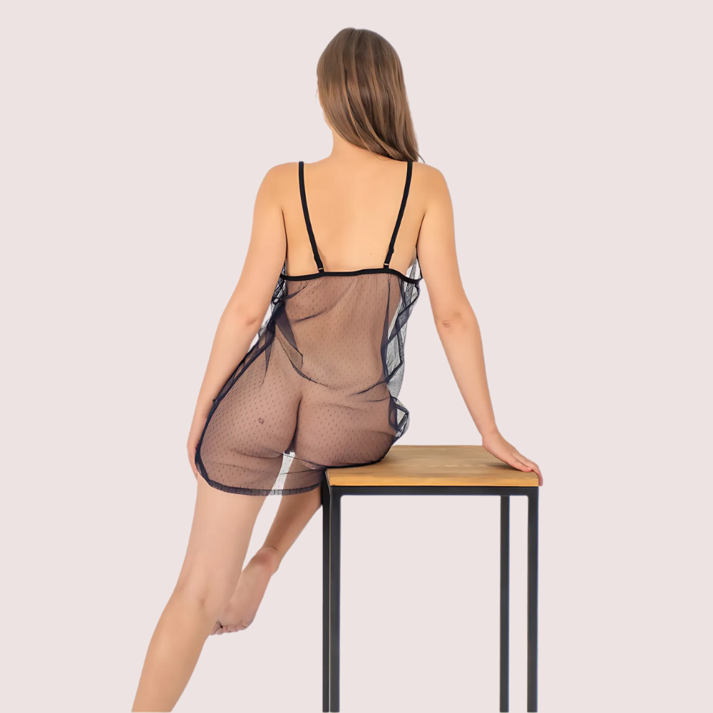Plus Size Sheer See-Through Babydoll Night Dress