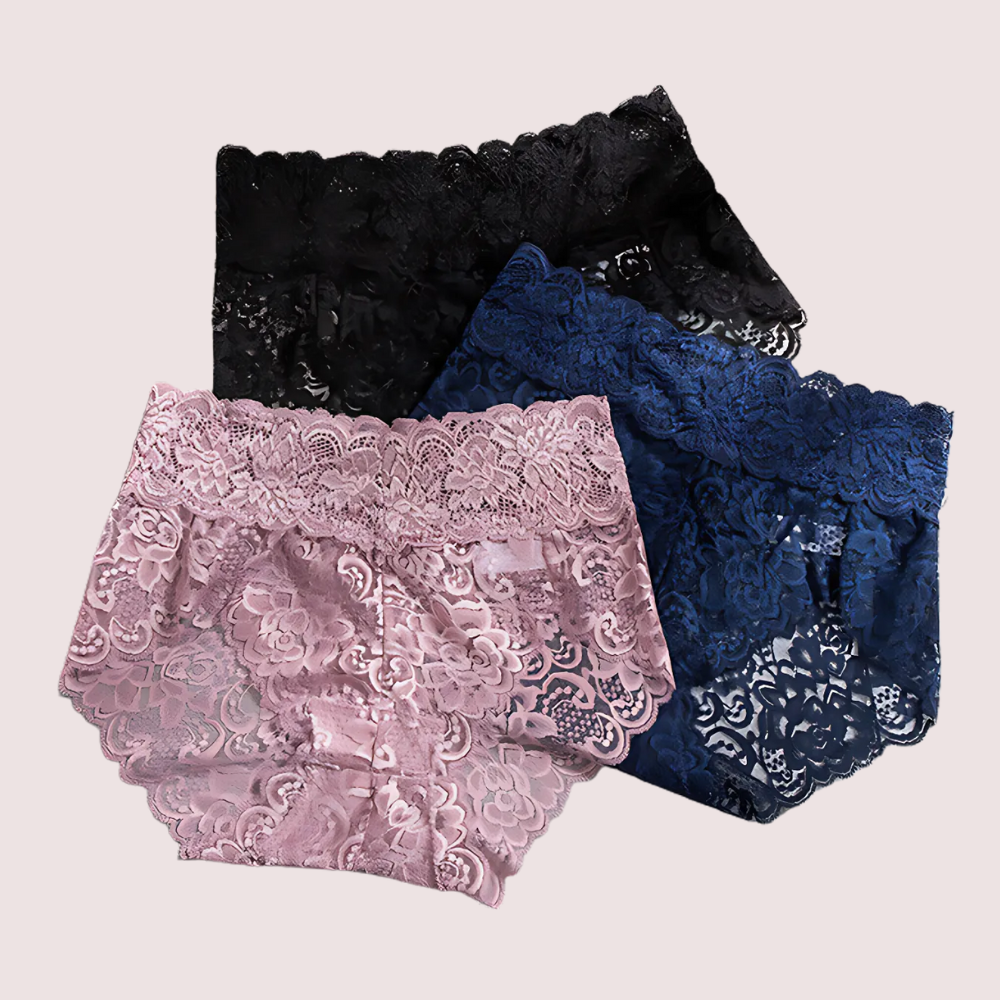 Women's  Beautiful Lace Panties Pack (of 3)
