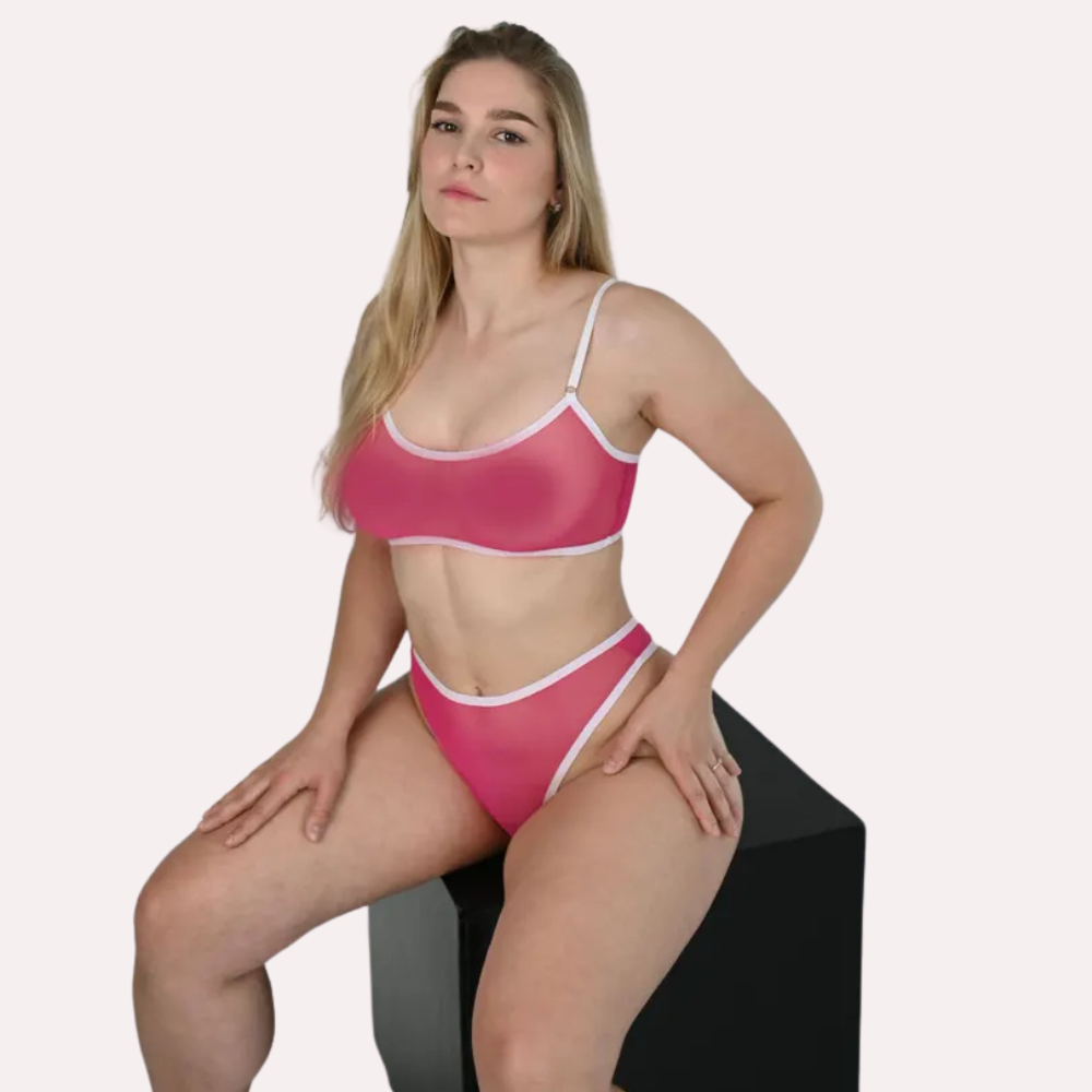 Clear Elegance Transparent Bra &amp; Thong Set