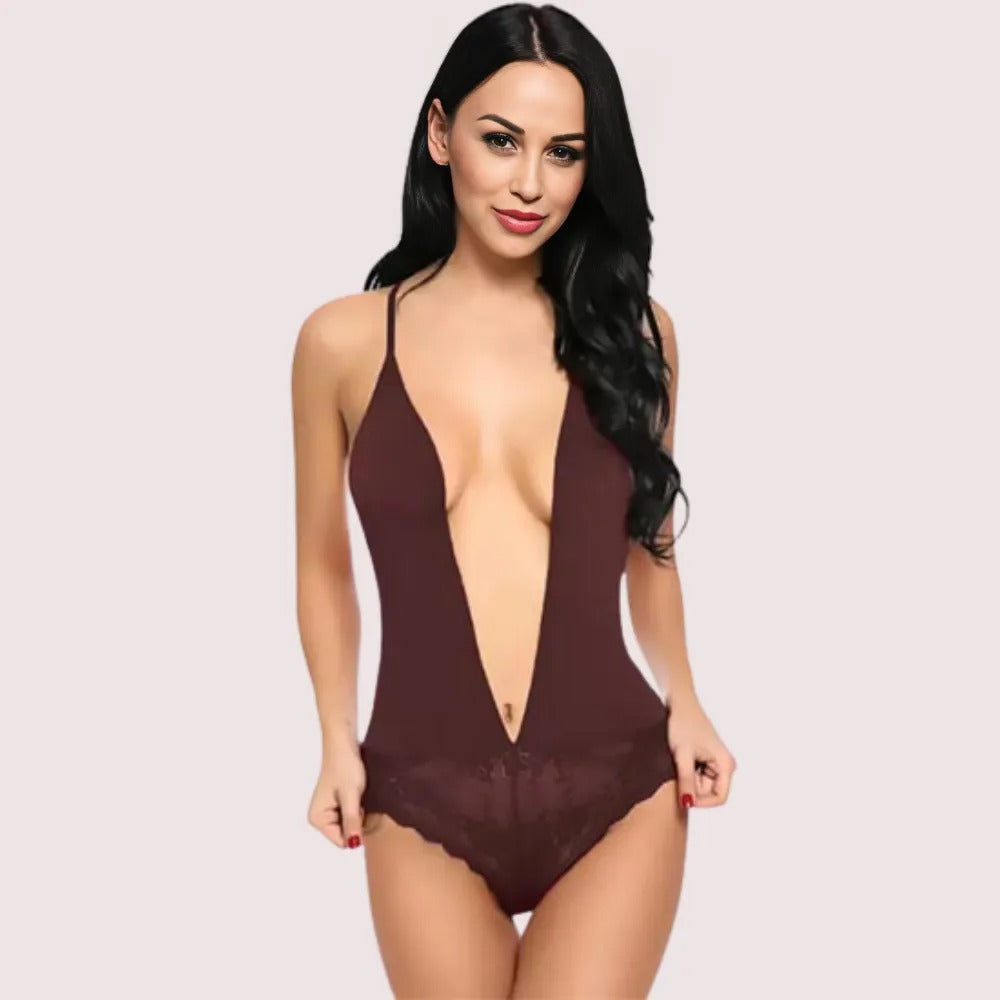 Chic and Comfy Sheer Nightwear Bodysuit